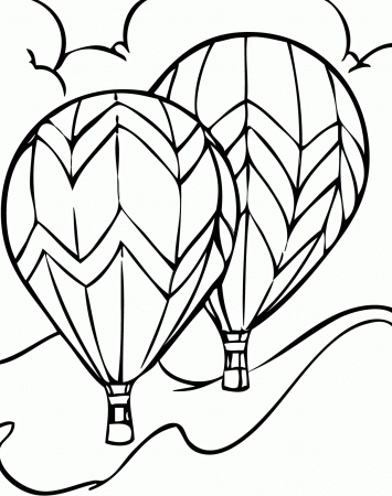 Two Large Balloon Coloring Pages Coloring Pages For Kids #cdW ...