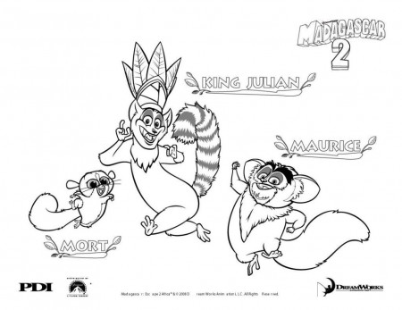 King Julien Official Club images Lemurs of Madagascar Coloring ...