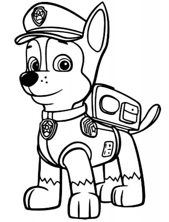 Paw Patrol Coloring Pages: Chase