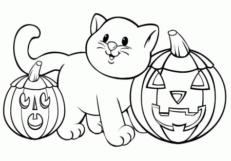 Amazing of Halloween Coloring Pages For Free About Hallow #3483