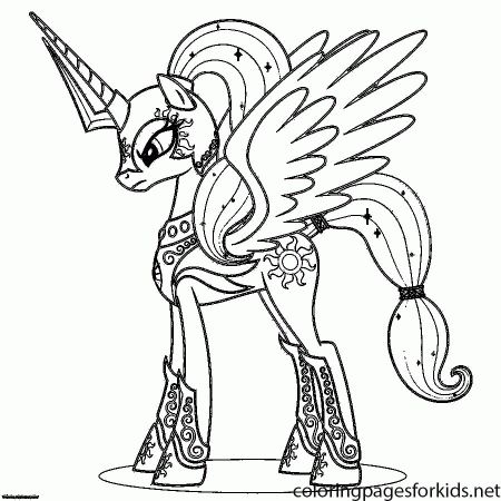 Papers My Little Pony Princess Celestia Coloring Pages Products I ...
