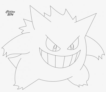 Gengar Coloring Pages Download And Print For Free Png - Free ...