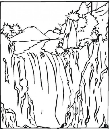 ▷ Waterfall: Coloring Pages & Books - 100% FREE and printable!