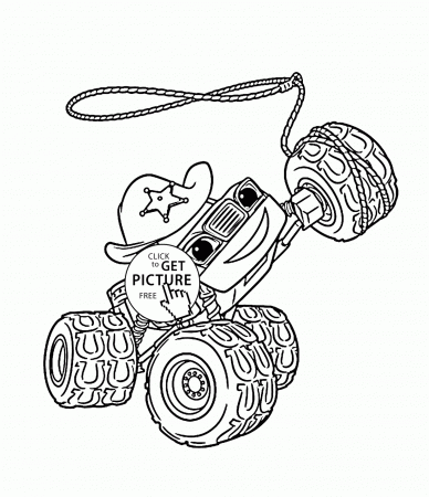 Blaze Monster Truck Starla coloring page for kids, transportation ...