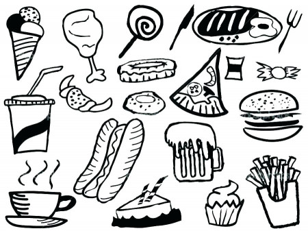 Coloring Pages Of Junk Food