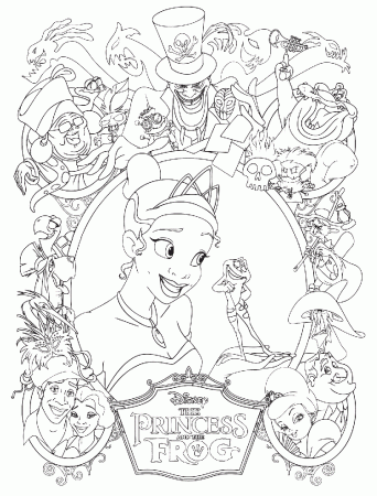 Princess & the Frog Coloring Pages