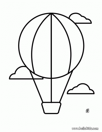 Coloring pages for PRESCHOOLERS - Hot air balloon