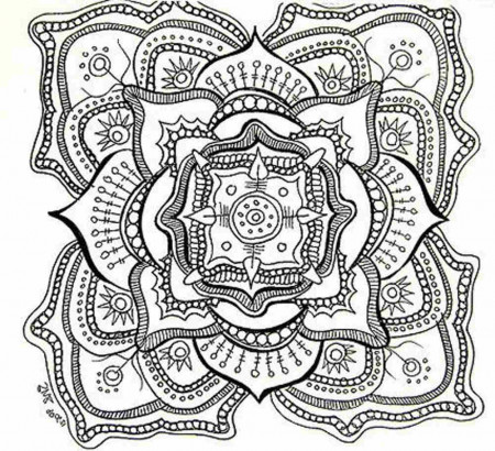 Free Coloring Pages For Adults Printable Hard To Color Abstract ...