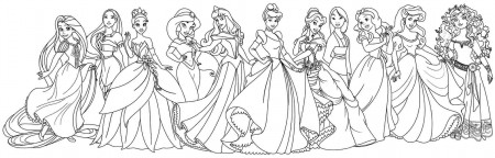 All Princess Together Coloring Pages - Coloring Pages For All Ages