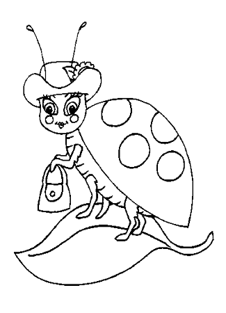 Ladybug coloring page - Ladybug free printable coloring pages animals