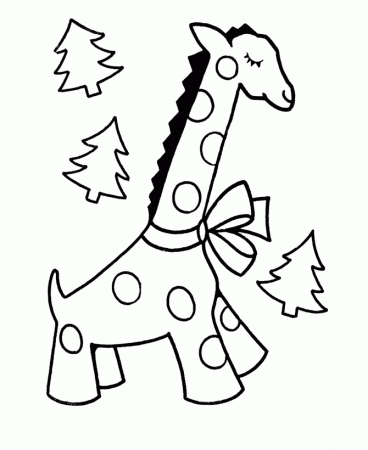 Bible Printables: Easy Pre-K Christmas Coloring Pages - Giraffe 