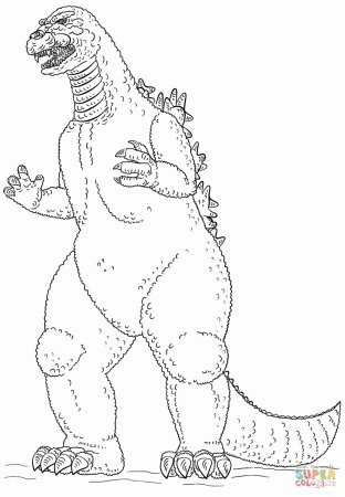 Godzilla coloring page | Free Printable Coloring Pages