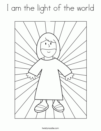 I am the light of the world Coloring Page - Twisty Noodle