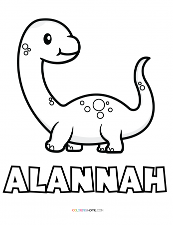 Alannah dinosaur coloring page