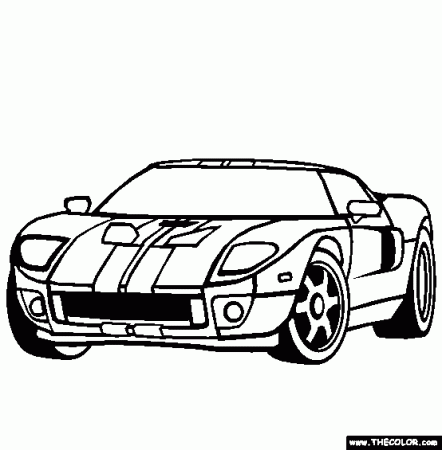 Supercars and Prototype Cars Online Coloring Pages