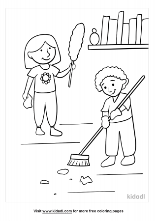 Clean Floor Coloring Pages | Free At-home Coloring Pages | Kidadl