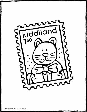 envelope colouring pages - kiddicolour