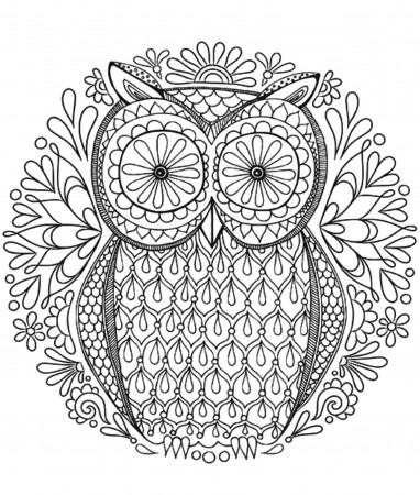 Magical Owl with big eyes Mandala - Mandalas with animals - 100% Mandalas  Zen & Anti-stress
