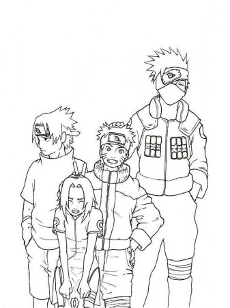 Sasuke Naruto Sakura and Kakashi Coloring Page: Sasuke Naruto ...