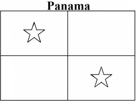 Panama Flag Coloring Page