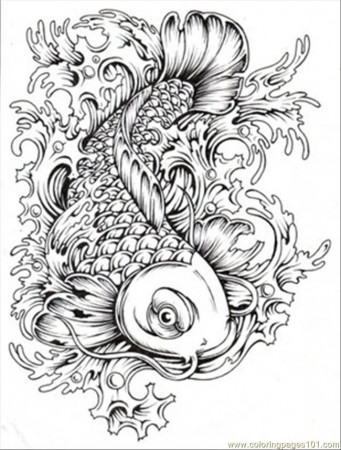 Koi fish coloring pages to download and print for free