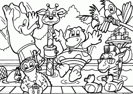 Zoo Animals Coloring Pages For Kindergarten Zoo Animals Coloring ...