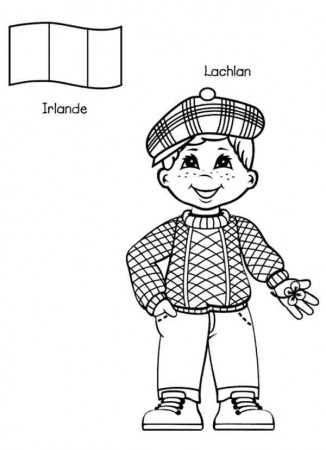 Lachlan Irish Kid from Around the World Coloring Page: Lachlan ...