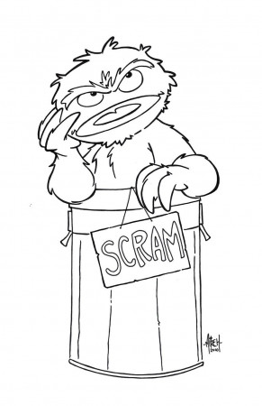 Oscar The Grouch Coloring Page 86109 | DFILES