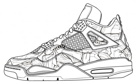 Free Jordan Shoes Coloring Pages, Download Free Clip Art ...