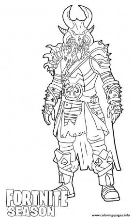 Ragnarok Skin From Fortnite Coloring Pages Printable