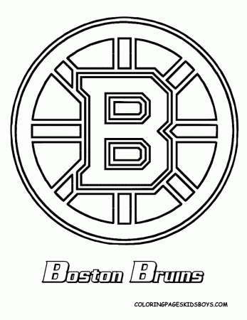 Boston Bruins Logo - NHL Team Logos Coloring Pages