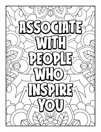 Premium Vector | Motivational quotes coloring page inspirational quotes coloring  page coloring page for adults