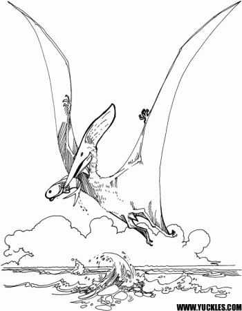 Pteranodon Coloring Page by YUCKLES!