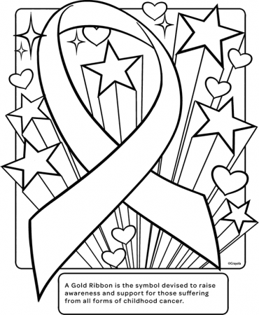 Childhood Cancer Ribbon Coloring Page | crayola.com