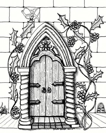 Double Fairy Doors with Mouse Poster by Dawn Boyer - Fine Art America