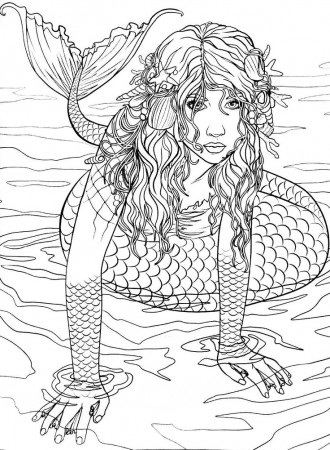 Mermaid Coloring Pages For Adults - Novocom.top