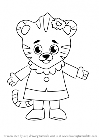 Learn How to Draw Margaret Tiger from Daniel Tiger's Neighborhood (Daniel  Tiger's Neighborhood) Step by Step : Drawing Tutorials