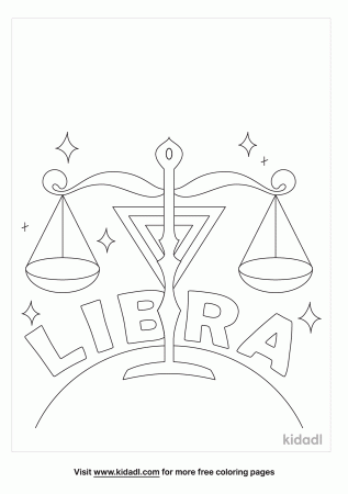Libra Coloring Pages | Free Emojis, Shapes & Signs Coloring Pages | Kidadl