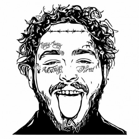 Pin by Alexandra Armendariz on Cricut | Post malone, Hip hop art, Celebrity  drawings