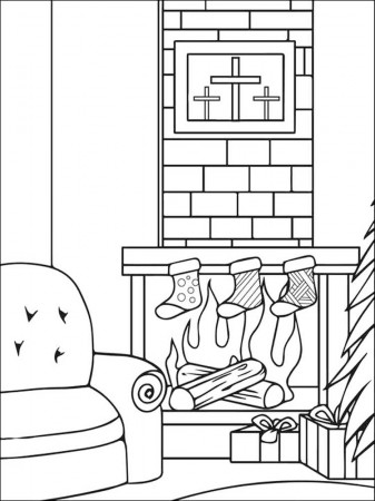 Fireplace Coloring Pages - Best ...