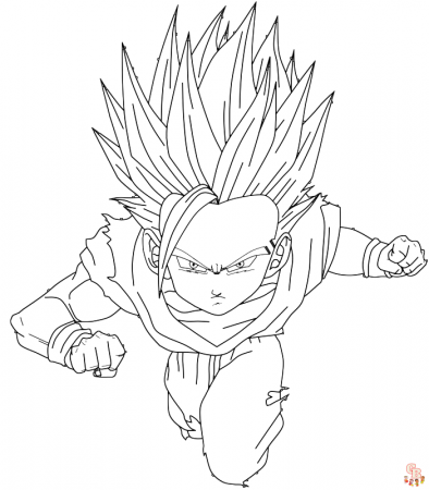 Dragon Ball Z Gohan Coloring Pages: Free Printable and Easy