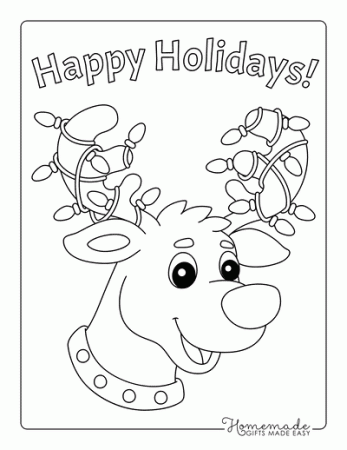 Reindeer Coloring Pages for Kids & Adults | Free Printables