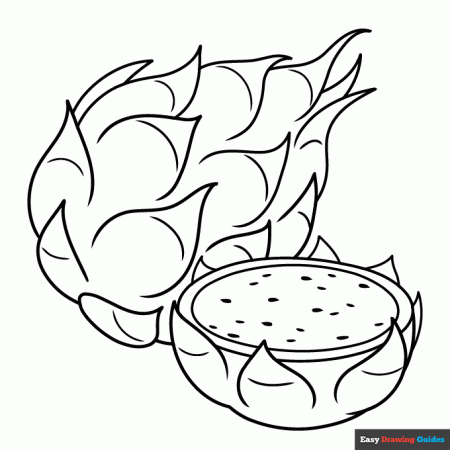 Dragon Fruit Coloring Page | Easy ...