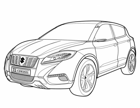 Suzuki S-Cross 1 coloring page - free ...