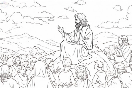 Sermon On The Mount coloring pages