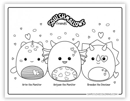 21 Squishmallow Friends Coloring Pages ...