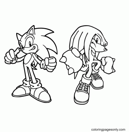 Sonic With Knuckles Coloring Pages - Knuckles Coloring Pages - Coloring  Pages For Kids And Adults
