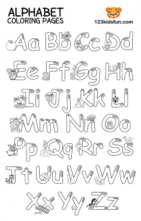 Free Printable Alphabet Coloring Pages for Kids | 123 Kids Fun Apps