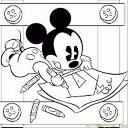 Baby Mickey Coloring Page for Kids - Free Mickey Mouse Printable Coloring  Pages Online for Kids - ColoringPages101.com | Coloring Pages for Kids