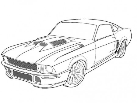 Awesome Mustang Coloring Page - Free Printable Coloring Pages for Kids